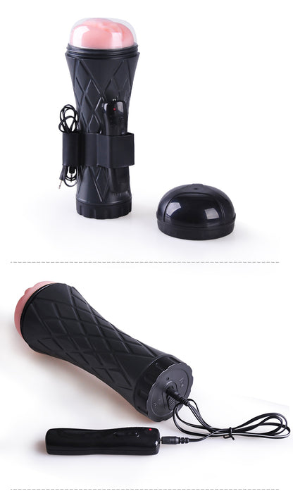 Passions Cup Vagina Pocket Pussy with Wired Remote Control