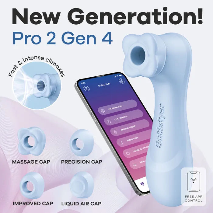 Satisfyer Pro 2 Generation 4 Rechargeable Clitoral Stimulator with App Control