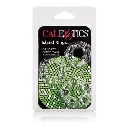 CalExotics Silicone Island Cock Rings 3pk - Clear