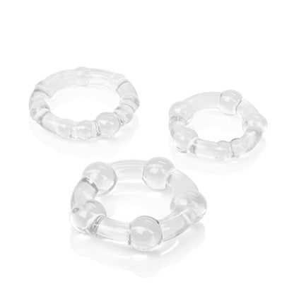 CalExotics Silicone Island Cock Rings 3pk - Clear