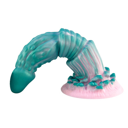 Liquid Silicone 8.3'' Medium Dragon Dildo - Blue & Pink