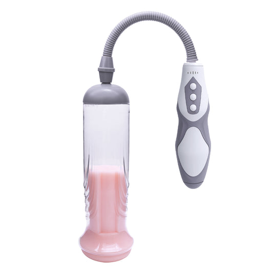 Vscnovelty Suck Vacuum Rechargeable Passion Pump with Masturbation Sleeve - Clear
