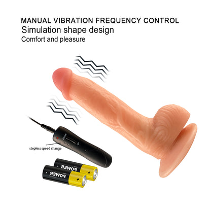 Mars Dildo 7.5" Harness Series Strap-On Realistic Vibrating Dildo