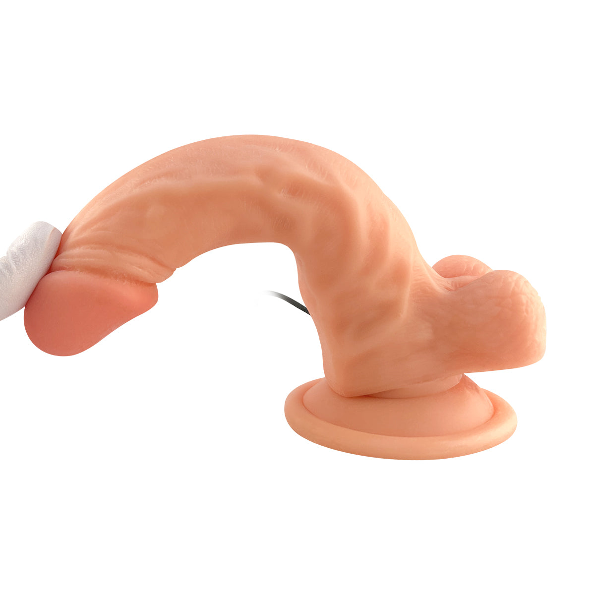 Ultra Realistic Vibrating 7.5" Dildo with Suction Cup & Balls