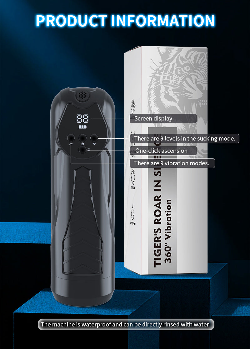 Tigers Roar Rechargeable 360° Vibration & Sucking Vagina Masturbator