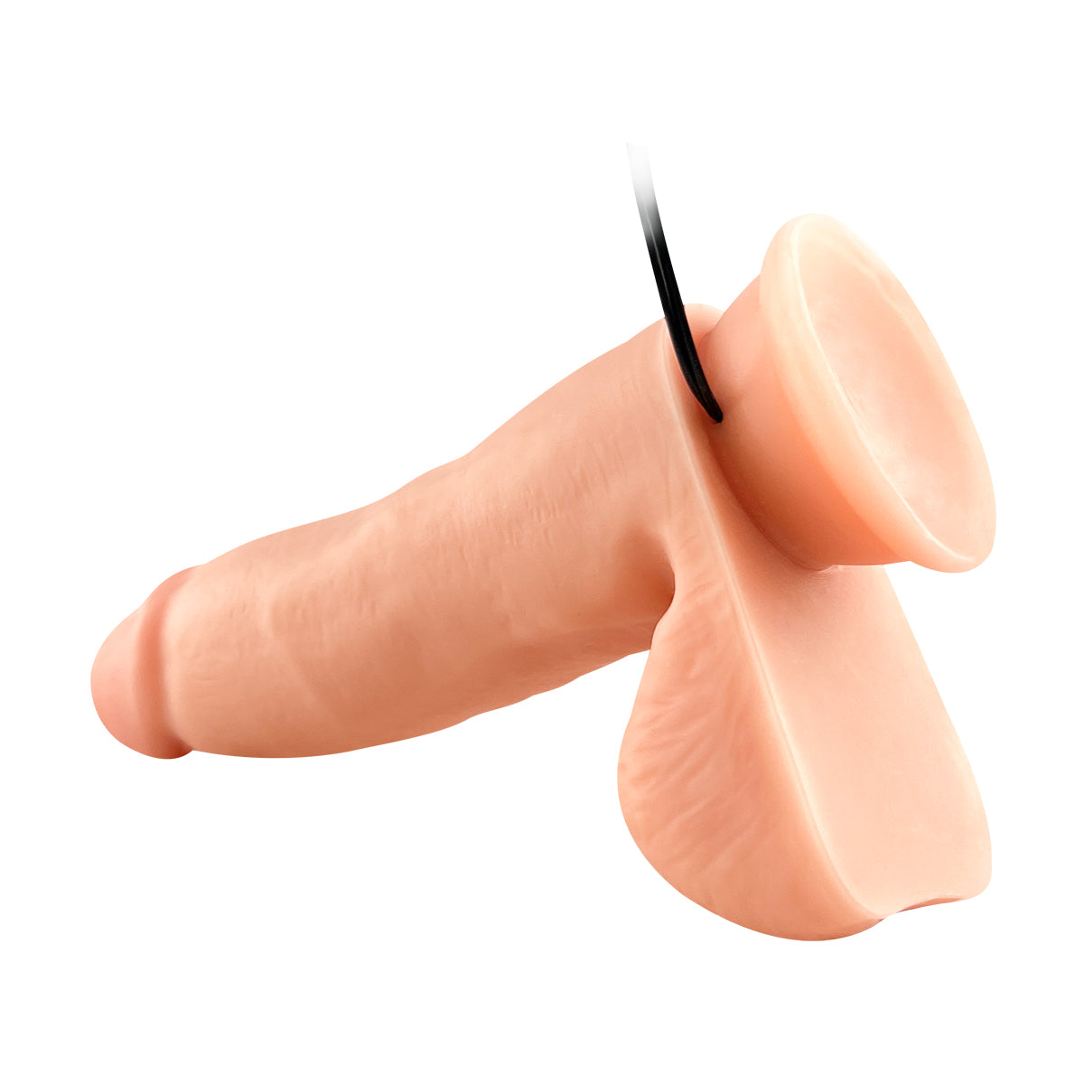 Ultra Realistic Vibrating 6.9" Dildo with Suction Cup & Balls