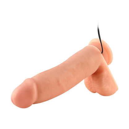 Ultra Realistic Vibrating 6.9" Dildo with Suction Cup & Balls