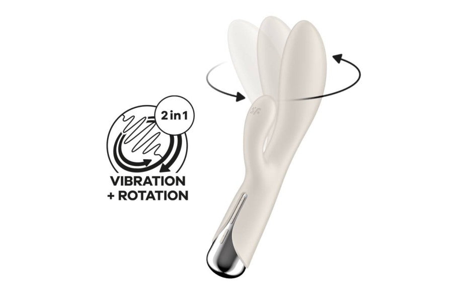 Satisfyer Spinning Rabbit 1 Rotating Vibrator - Beige