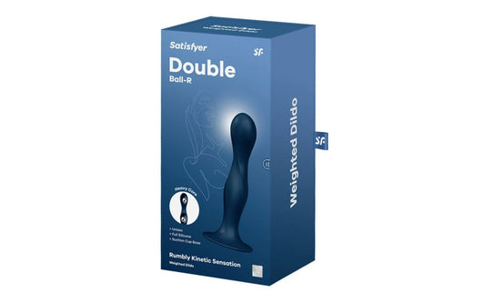 Satisfyer Double Ball-R Weighted Dildo - Blue