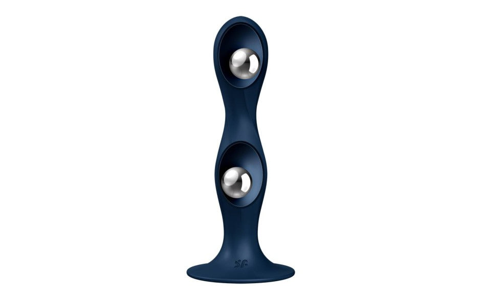 Satisfyer Double Ball-R Weighted Dildo - Blue