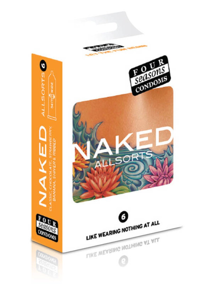 Four Seasons Naked Allsorts Condoms 6pk-0