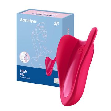 Satisfyer High Fly Rechargeable Finger Vibrator - Red