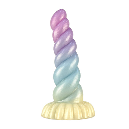 Liquid Silicone 8.3'' Twirly Dildo with Suction Cup