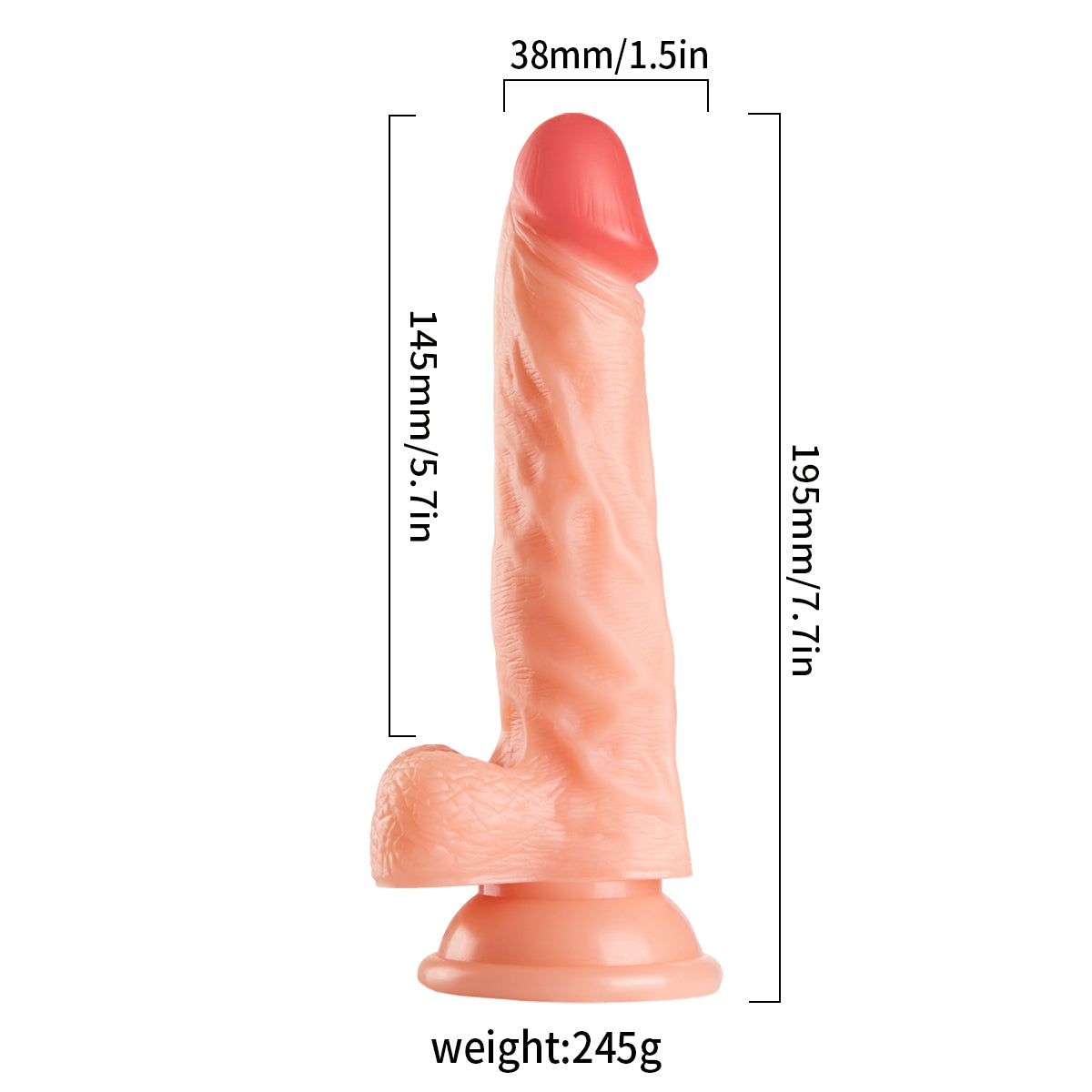 Mars Dildo 7.7" Harness Series Strap-On Realistic Dildo