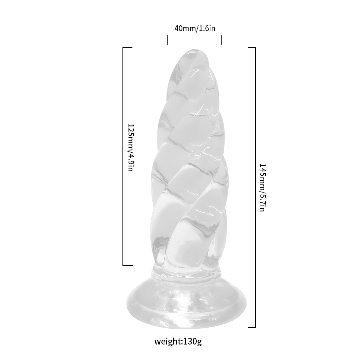 Lance's Cock 5.7'' Swirling Anal Plug with Suction Cup