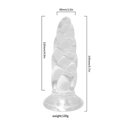Lance's Cock 5.7'' Swirling Anal Plug with Suction Cup