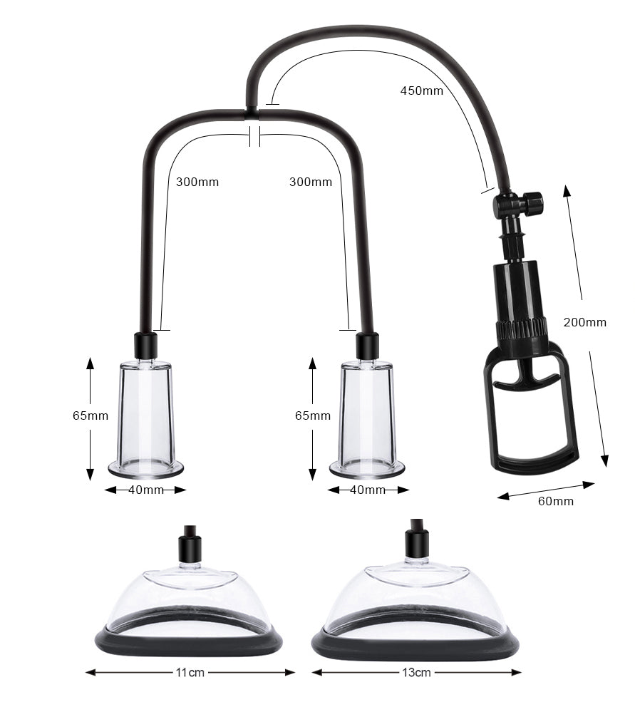 Passion Pump Enhancement Pussy Pump with Nipple Pumps 4pc