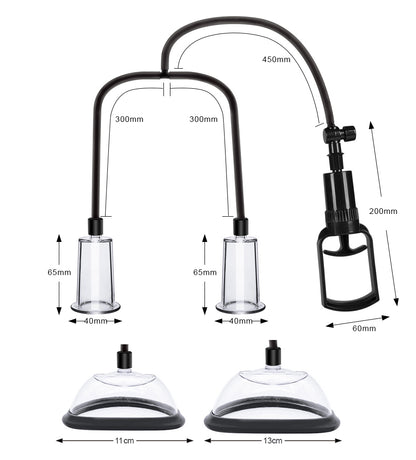 Passion Pump Enhancement Pussy Pump with Nipple Pumps 4pc