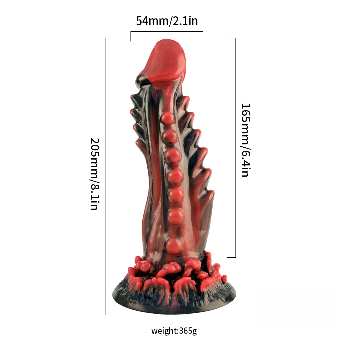 Liquid Silicone 8.1" Dragon Dildo with Suction Cup