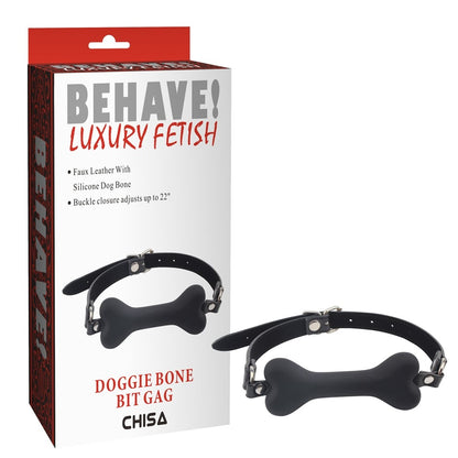 Behave Luxury Fetish Doggie Bone Bit Gag