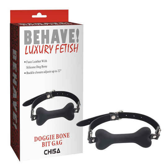Behave Luxury Fetish Doggie Bone Bit Gag