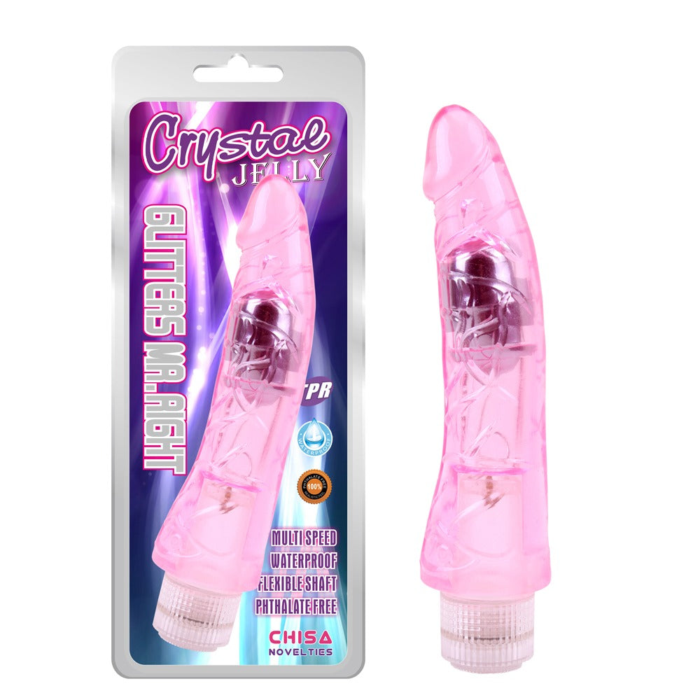 Crystal Jelly Glitters Mr.Right Vibrator