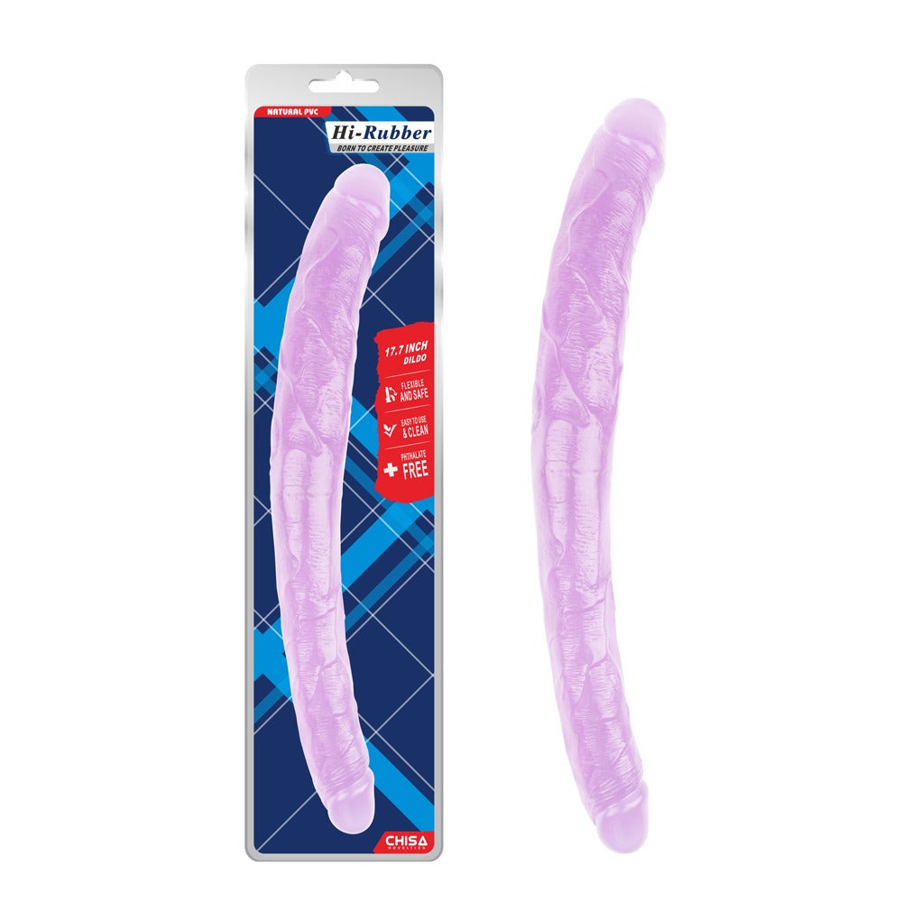Hi Rubber 17.8" Tapered Double Ended Dildo