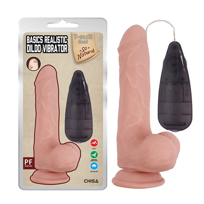 T-Skin Basics Realistic 7.8" Vibrating Dildo