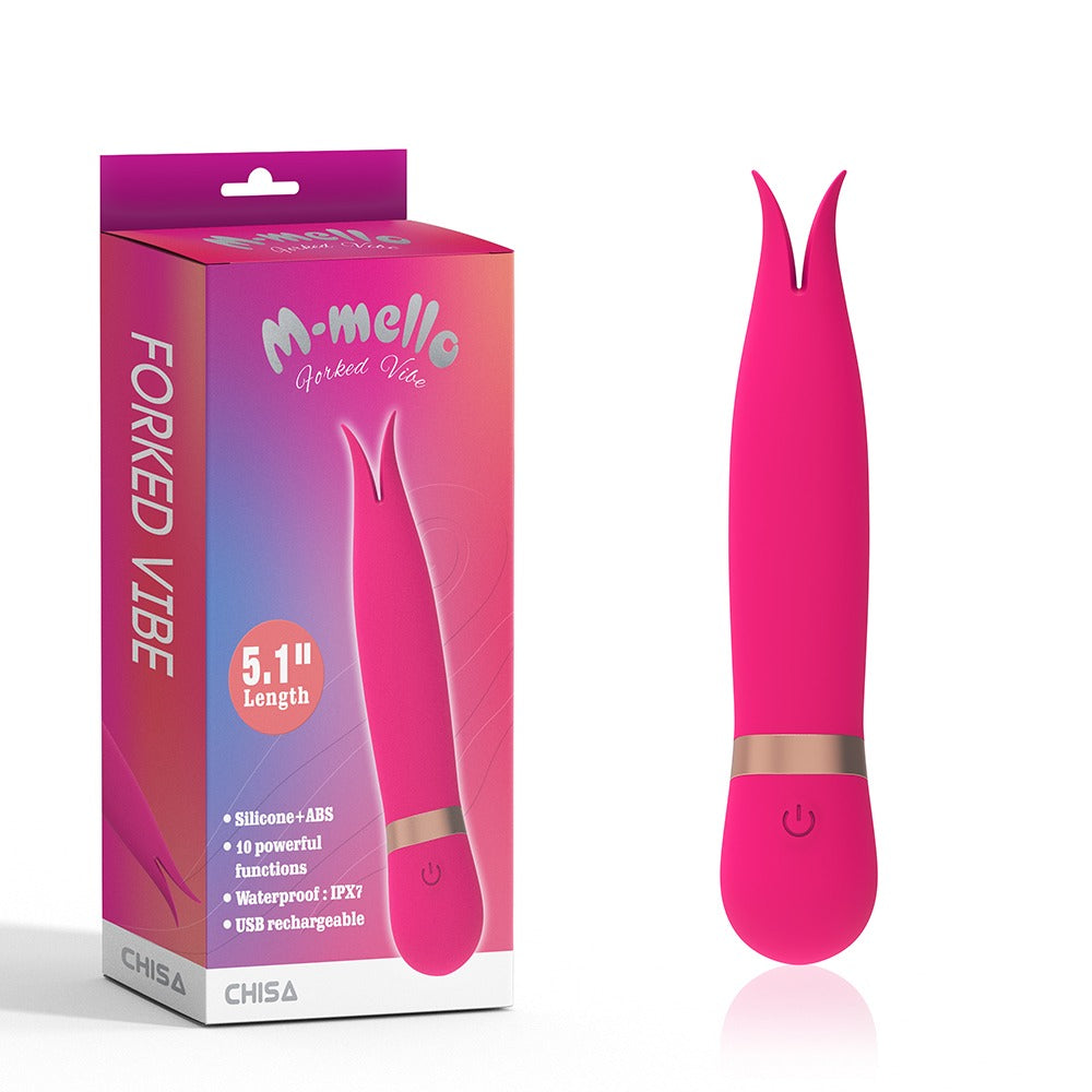 M-Mello Rechargeable Forked Vibe