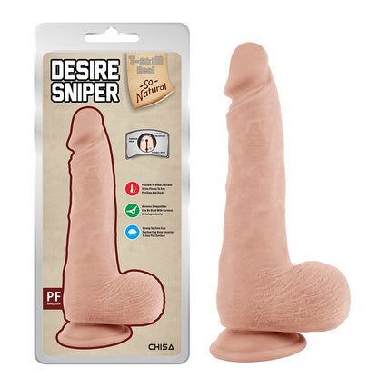 T-skin Real Desire Sniper 9.1" Realistic Dildo with Balls