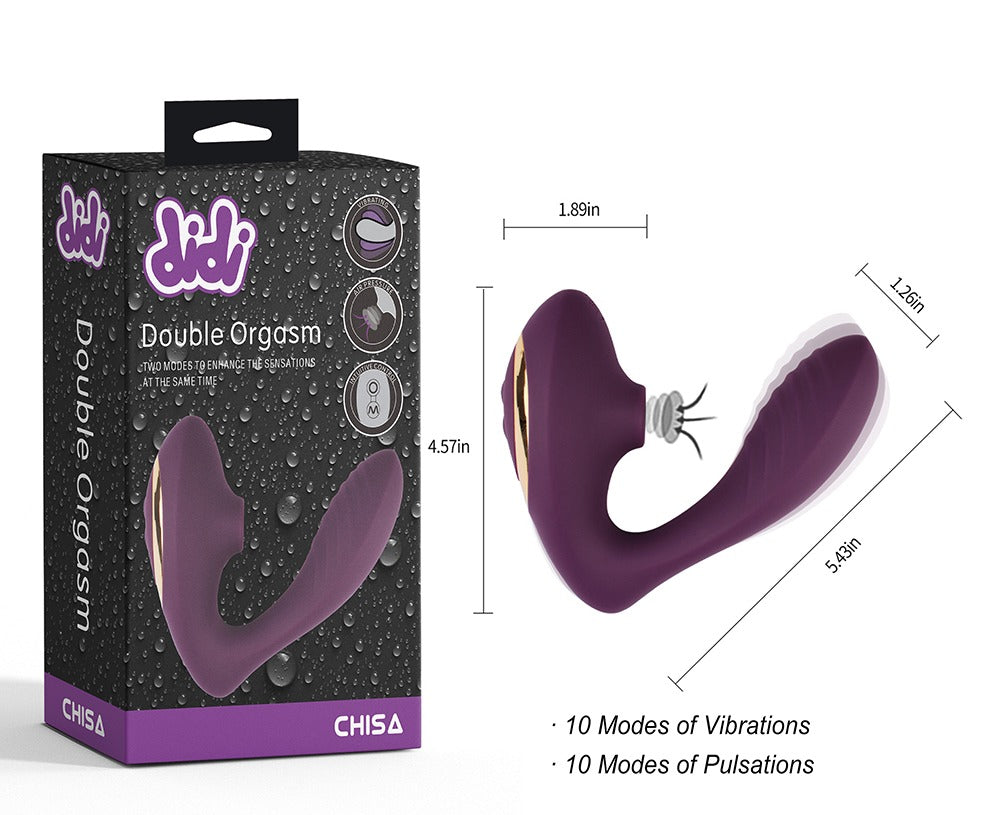 Didi Double Orgasm Suction Vibrator with Air Flow Technology