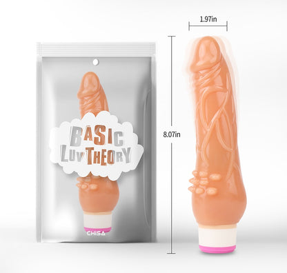 Basic Luv Theory Beginner Rider Realistic 8" Vibrating Dildo