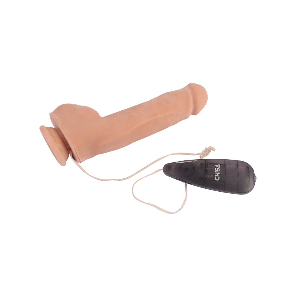 T-Skin Real Feel 9.9" Vibrating Dildo