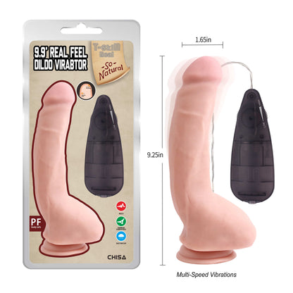 T-Skin Real Feel 9.9" Vibrating Dildo