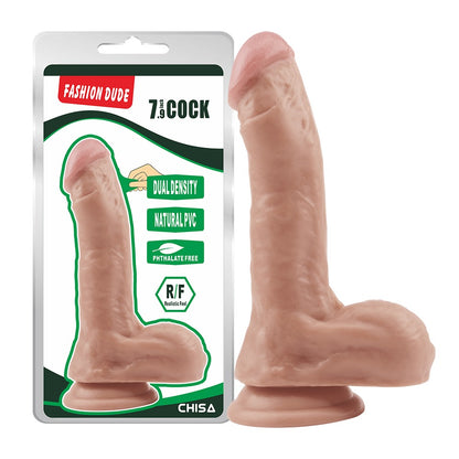 Fashion Dude Dual Density 7.9" Dildo with Balls