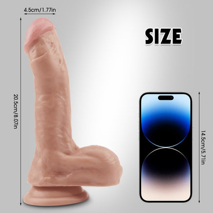 Fashion Dude Dual Density 7.9" Dildo with Balls