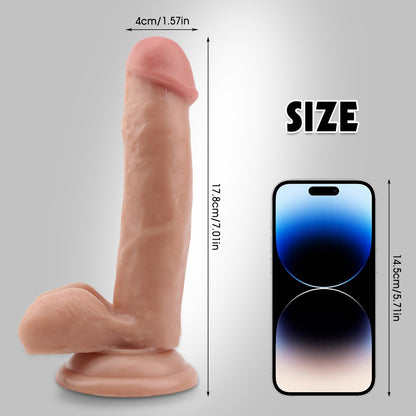 Fashion Dude Dual Density 7.1" Dildo with Balls