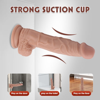 Fashion Dude Dual Density 8.5" Dildo with Balls