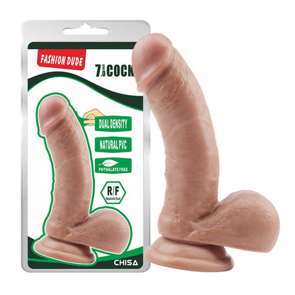Fashion Dude Dual Density 7" Dildo with Balls
