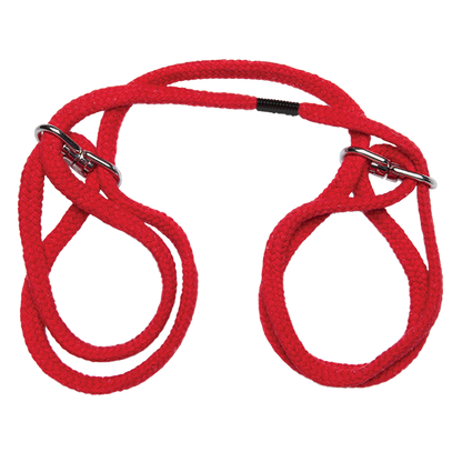 Doc Johnson Japanese Style Bondage 100% Cotton Wrist or Ankle Cuffs - Red