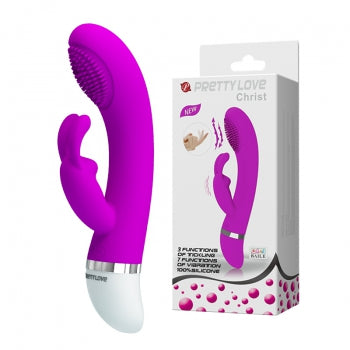 Pretty Love by Baile Silicone Rabbit Vibrator Christ - Purple