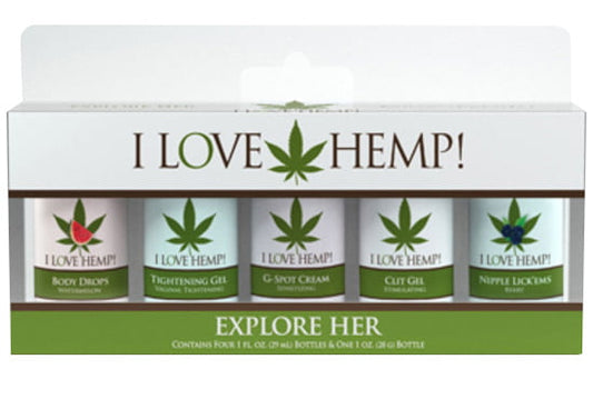 Doc Johnson I Love Hemp Explore Her 5pk Stimulating Gel Pack