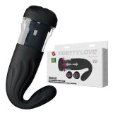 Pretty Love by Baile Rechargeable Thrusting Masturbator Breton - Black & Clear