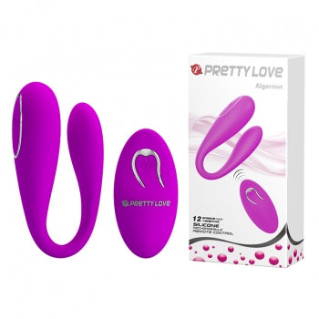 Pretty Love by Baile Algernon Rechargeable Couples Vibrator with Remote - Purple