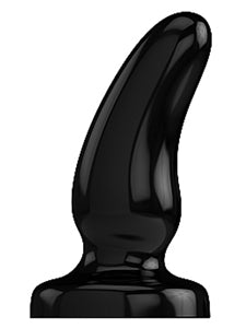 Shots Toys Bottom Line 4" Buttplug - Model 7 - Black