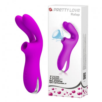 Pretty Love by Baile Rechargeable Clitoral Sucker with Rabbit Ears Ralap