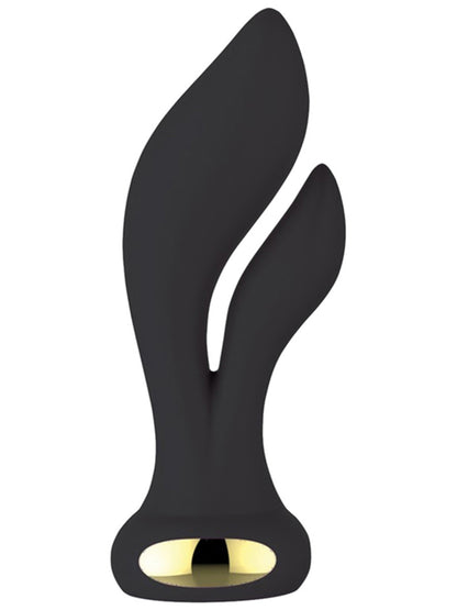 Lustre by Playful Flame Rechargeable Rabbit Vibrator - Black