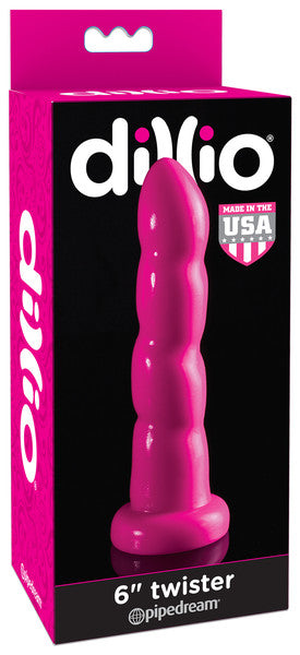 Pipedream Dillio 6" Twister Dildo - Pink