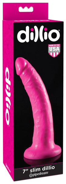 Pipedream Dillio 7" Slim Realistic Dildo - Pink