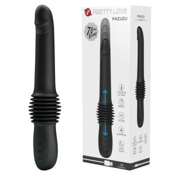 Pretty Love by Baile Rechargeable Thrusting Vibrator Pazuzu - Black